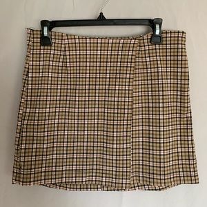 burberry style mini skirt